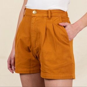 Big Bud Press Trouser Shorts in Spicy Mustard 3XL
